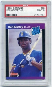 1989 Donruss #33 Ken Griffey Jr. Rookie Card RC PSA 9 Mint Seattle Mariners HOF - Picture 1 of 2