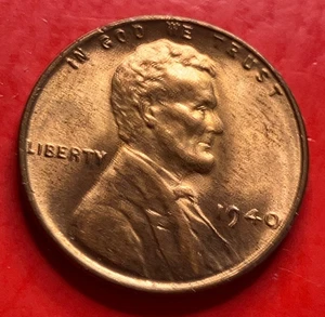 1940-P Lincoln Wheat Cent Penny GEM RD BU From an Original Bank Roll - Picture 1 of 9