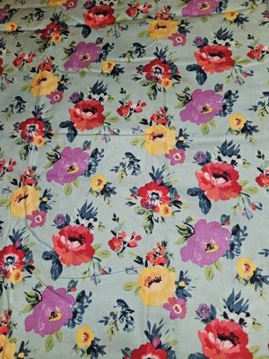 The Pioneer Woman Sweet Romance Colorful Flowers Cotton Fabric  1 Yard X 44" - Image 1 of 4