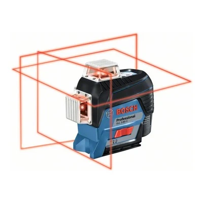 Bosch Linienlaser GLL 3-80 C mit 4 x 1,5-V-LR6-(AA)-Batterien Akku-Adapter - Bild 1 von 4