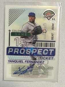 Boleto Yanquiel Fernández Prospect 2024 autógrafo edición Panini Prospect[#141] - Imagen 1 de 2