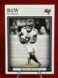 2024 Panini Instant NFL B&W Rookies #BWR-9 Bucky Irving (RC) Buccaneers Rookie - Picture 1 of 2