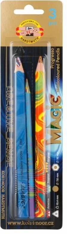 KOH-I-NOOR Farbstifte Magic 3er Blister 2 x 5,6 mm Farbstift + 1 Progresso