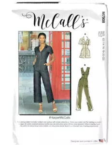 McCall's Sewing Pattern M7908 Miss Petite Jumpsuit Fitted Bodice 4 Styles 14-22 - Picture 1 of 4
