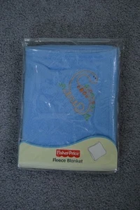 Fisher Price Fleece Dinosaur Baby Blanket Blue Orange Green NEW lovey security - Picture 1 of 3