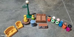 Vtg Fisher Price Little People Sesame Street Lot of 16 Pieces Bert Ernie & More  - Picture 1 of 10
