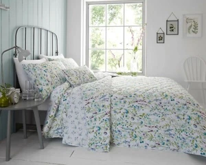 200 Thread Count Cotton Rich Pheobe Double Duvet Cover Set Multi Colour Floral  - Picture 1 of 1