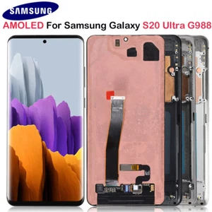 NEW AMOLED For Samsung Galaxy S20 Ultra G988 LCD Display Touch Screen Digitizer - Picture 1 of 29
