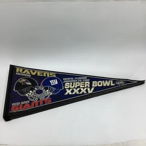 LOT of 22 NFL Football Super Bowl XXXV Ravens Giants 2001 Felt Pennants - Picture 1 of 4