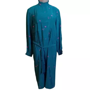 Vintage 1980s Flora Kung Korea Traditional Korean Hanbok Dress Modest Wrap 12 - Foto 1 di 15