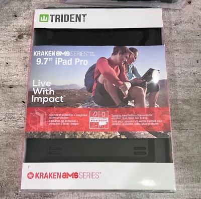 New Trident Kraken Series Case for iPad Pro 9.7" | Black | KN-APIPA3-BK000 - Image 1 of 2