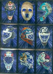 2001-02 BETWEEN THE PIPES MASK BLUE & SILVER/300 NHL HOCKEY CARD SEE LIST