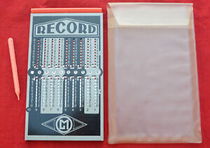 Vintage German Manual Calculator "Record" Set