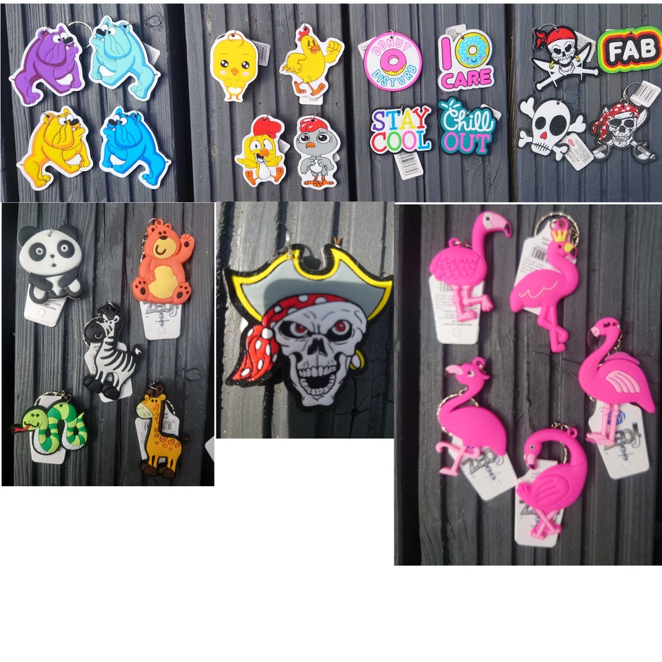 Novelty Animal Gift Keyring Unicorn Pug Skull Car Keyring Key rings CHEAP FILLER - Image 1 of 1