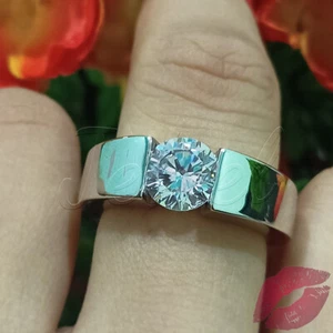 2,75 Kt Rund Diamant Solitär Ring Herren Band Verlobungsring Trauringe Ehering - Bild 1 von 7