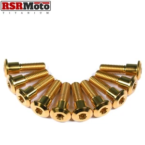 Triumph 675 Street Triple R RX Titanium Front Disc Rotor Bolts, 2008-2017, Torx - Picture 1 of 3