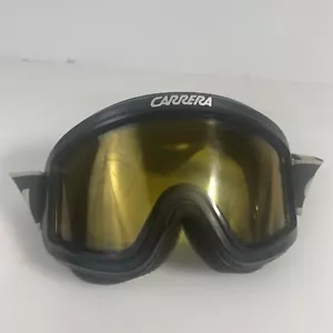 Carrera Cup Supergold Mod 5046 Ski Snowboard Goggles Black Frame Gold Lens (G) - Picture 1 of 3