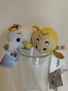 Mrs. Potts & Lumier Beauty & Beast 3.5" Mini Tsum Plush Stuffed Toy Disney Store - Picture 1 of 6