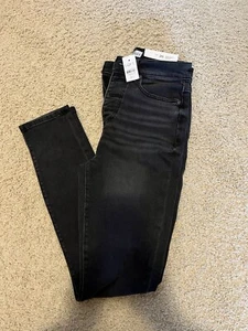 NWT LOFT Women's 2/26 Light Wash Black Skinny High Waist Crop Jeans *FREE SHIP* - Picture 1 of 7