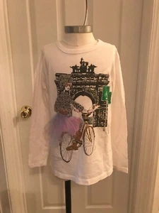 CAMISETA TUTÚ J.CREW CREWCUTS NIÑA OLIVA E IZZY TALLA 10 MARFIL E4453 - Imagen 1 de 3