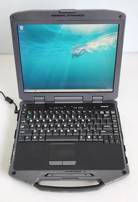 General Dynamics Itronix GD8000 Rugged Laptop, 1.8GHz 120GB SSD 8GB, BAD BATTERY - Image 1 of 4
