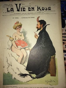 PROSTITUTION -ÉROTISME. REVUE CARICATURES 1902. Mme EVE -CONSULTATIONS. - Imagen 1 de 6