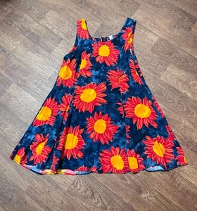 Vintage Dress | 1990s Vintage Bold Floral Dress Size 10 Retro Dress Summer Dress - Picture 1 of 3