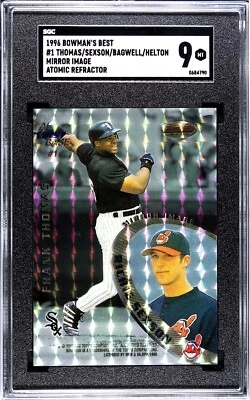 Bowman's Best #1 1996 Thomas/Sexson/Bagwell/Helton imagen espejo refractor atómico Foto 1 de 2