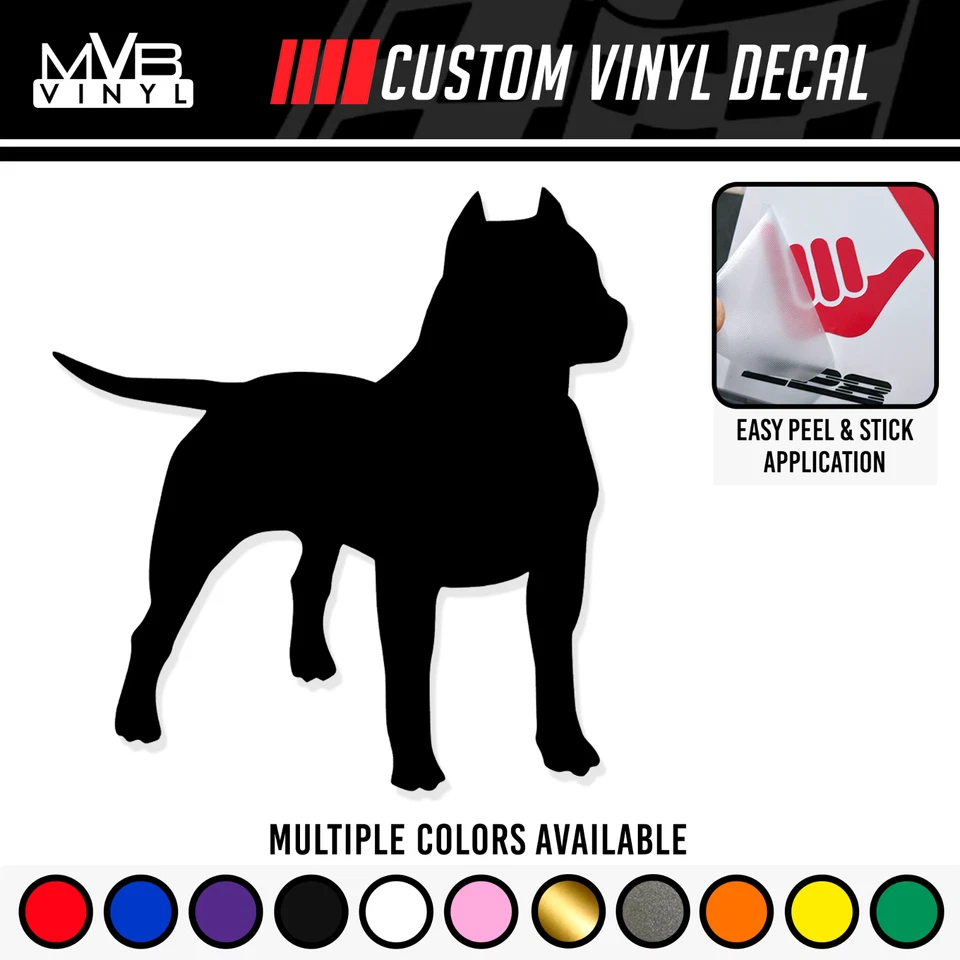 Pit Bull Vinyl Decal Sticker | Dog Breed Car Truck Window 423 - Image 1 of 4