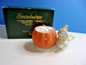 DEPT 56 Snowbabies A HALLOWEEN FRIEND Figur Kerzenhalter IOB Hexe & JOL - Bild 1 von 7
