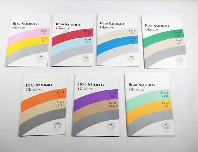 Lot of 7 Read Naturally Glossary Books Levels .8 to 8.0 Paperback 2005 New  - Image 1 of 4