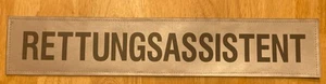 Rückenschild Rettungsdienst Klett Reflex Silber 41,7x8cm - Rettungsassistent - Bild 1 von 1