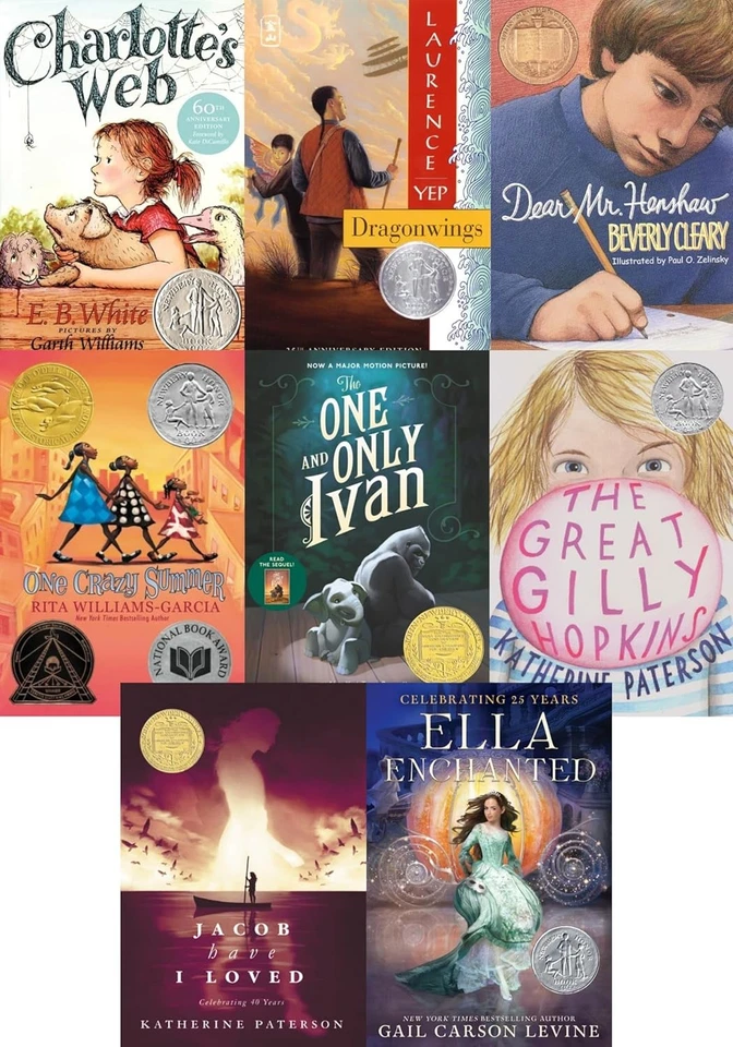 Newbery Award Favorite Library 8 Book Box Set : Charlotte's Web, The One and Onl - Image 1 of 1