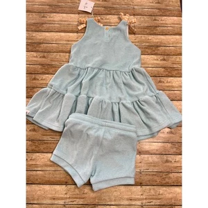NWT Love and Grow Terry Cloth Basic Set - Coastal Blue 5y  - Picture 1 of 4