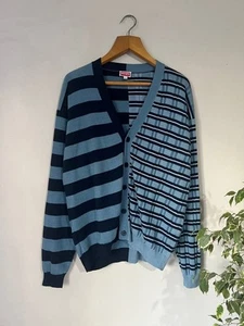 $595 KENZO Nautical Graphic Colorful Striped Cardigan Sweater Mens Size Large - Picture 1 of 5