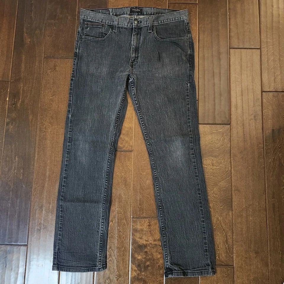 Adam Levine The Dean Mens Black Gray Heathered Denim Straight Leg Jeans Sz 34X32 - Image 1 of 4