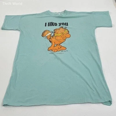 Vintage 1978 Garfield I Like You Sleep Shirt Single Stitch United Feature Sz L - Image 1 of 4