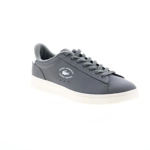 Lacoste Carnaby Set 224 2 SMA Mens Gray Leather Lifestyle Sneakers Shoes - Picture 1 of 8