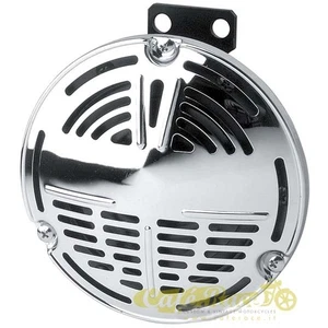 Klaxon Moto Chrome En Style vintage Diamètre 135mm 12 Volts Son Puissant - Picture 1 of 2