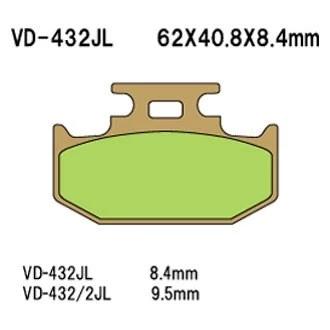 For Suzuki DR650SE 96-16 Vesrah Rear Middle or Sintered Metal Brake Pads Foto 1 de 2
