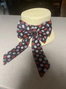 Disney Sombrero Cubo Sol Paja Minnie Mouse Arco Lunares Di Minnie Mouse Nuevo con Etiquetas - Imagen 1 de 4