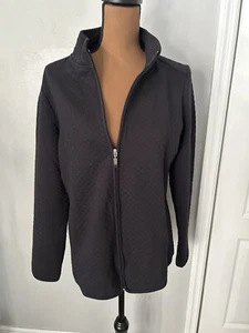 Croft & Barrow Black Light Quilted Zip Jacket Sz M. - Picture 1 of 5