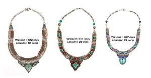 Großhandel Menge 3 asiatischer Schmuck Halskette Türkis Koralle Perlen Mala, N42 - Bild 1 von 5