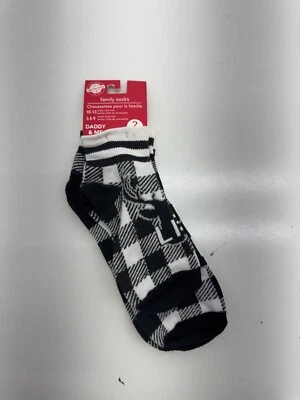 Calcetines familiares Christmas House Daddy & Me con estampado a cuadros negros Foto 1 de 3