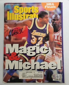 Earvin Magic Johnson Signed Sports Illustrated 6/10/91 Beckett  Auto LA Lakers - Picture 1 of 4