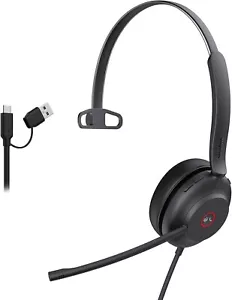 Yealink USB Wired Mono Headset,UH37 Computer Headset with Noise Cancelling Micro - Picture 1 of 6