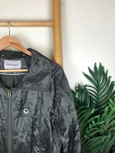Table Eight Jacket Size 12-14 L Green Metalic Shiny Light Weight Coat - Picture 1 of 8