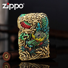 Jacket Luminous Qinglong Dragon Glow In The Dark Zippo Lighter