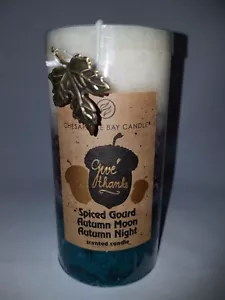 CHESAPEAKE BAY CANDLE GIVE THANKS 6" Scent SPICED GOURD/ AUTUMN MOON, Pillar New - Bild 1 von 3