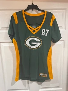 NFL Green Bay Packers Jordy Nelson #87 Womens Jersey Top Large L Majestic - Picture 1 of 6